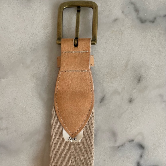 APC Natural color Leather & woven belt Size 34 - Picture 5 of 7